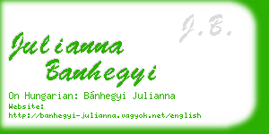 julianna banhegyi business card